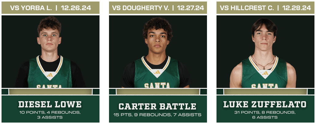 VS HILLCREST C. | 12.28.24,VS DOUGHERTY V. | 12.27.24,VS YORBA L. | 12.26.2