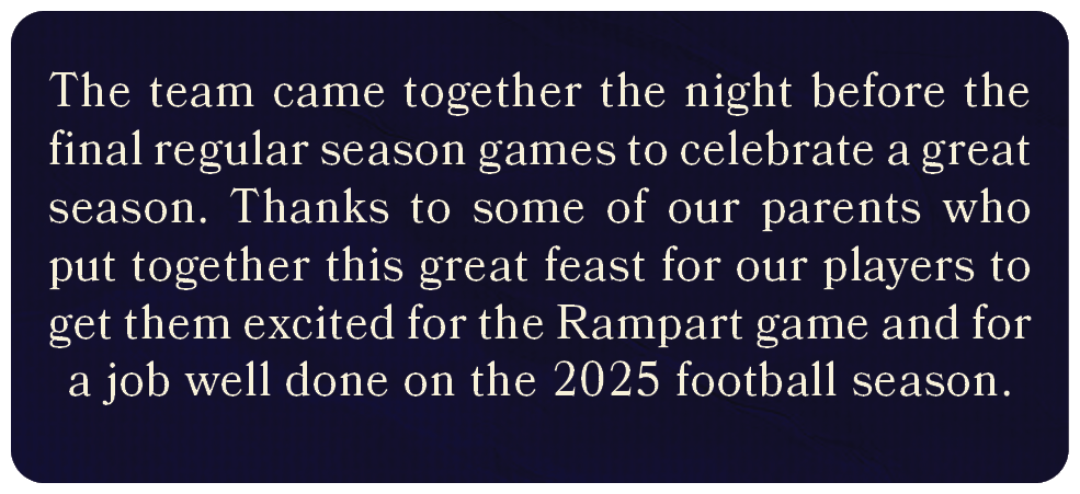 The team came together the night before the final regular season games to celebrate a great season. Thanks to some of...