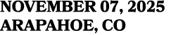 November 07, 2025 arapahoe, CO