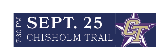 CHISHOLM TRAIL,SEPT. 25,7:30 P