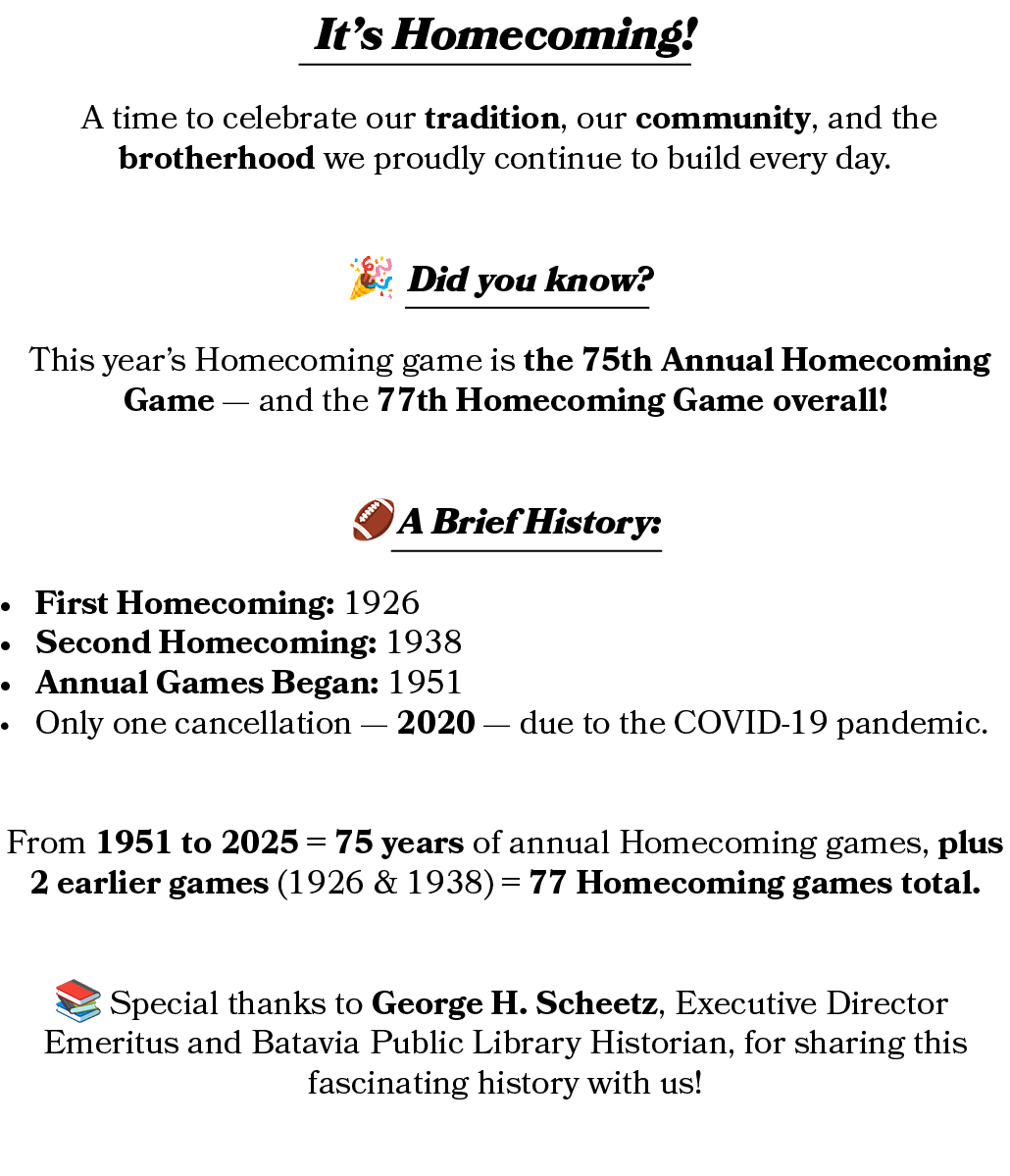 It’s Homecoming! A time to celebrate our tradition, our community, and the brotherhood we proudly continue to build e...