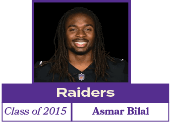 Asmar Bilal,Class of 2015,Raider