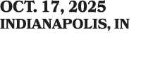 OCT. 17, 2025 Indianapolis, In