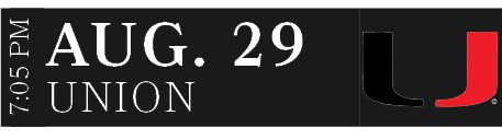UNION,AUG. 29,7:05 P