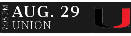 UNION,AUG. 29,7:05 P