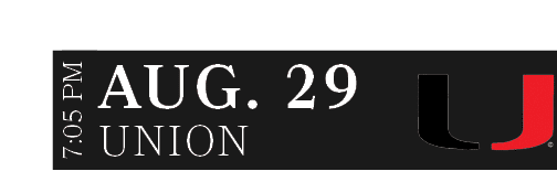 UNION,AUG. 29,7:05 P