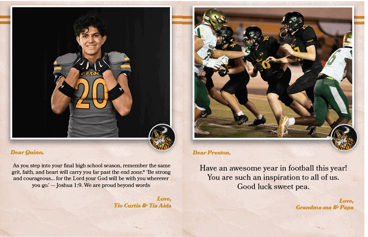 Dear Quinn, As you step into your final high school season, remember the same grit, faith, and heart will carry you f...