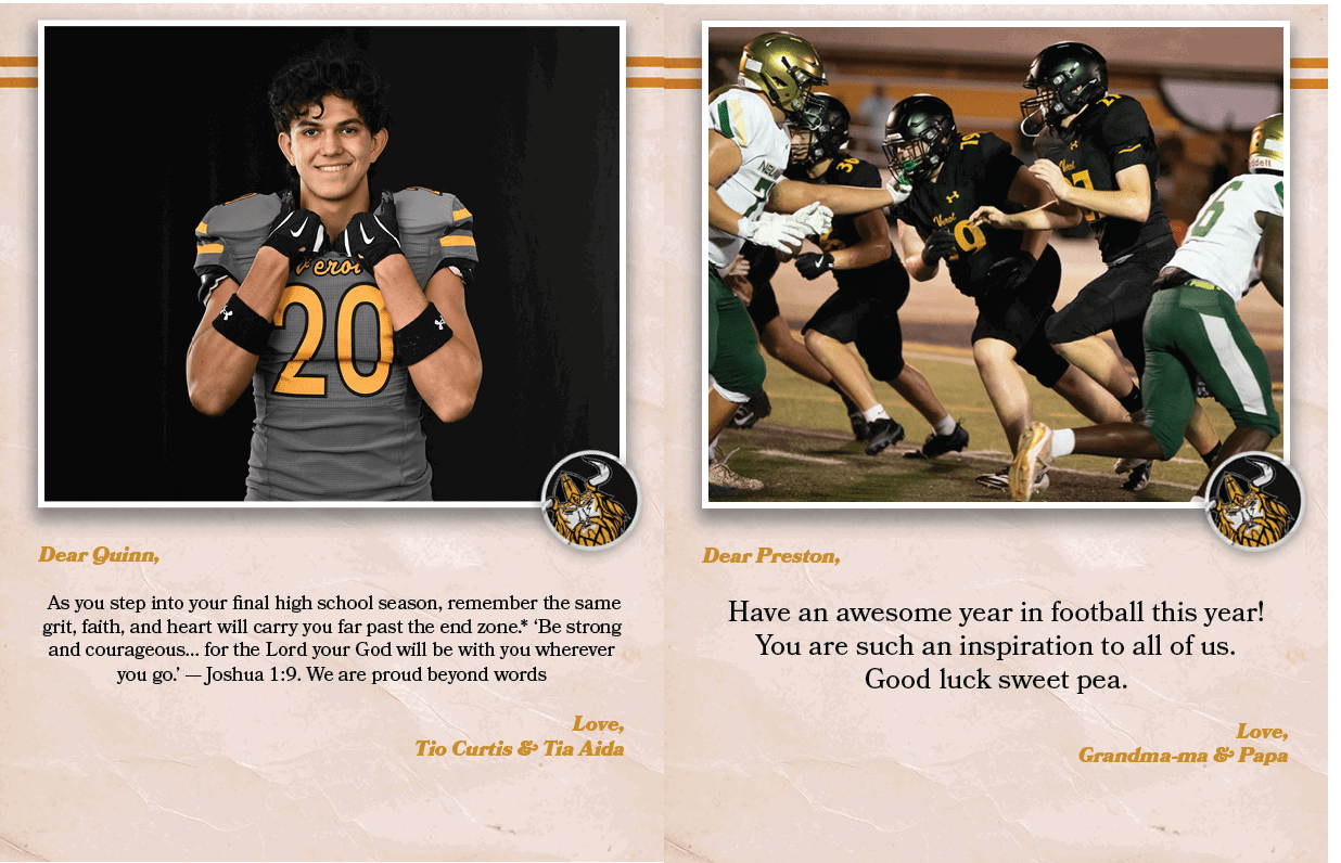 Dear Quinn, As you step into your final high school season, remember the same grit, faith, and heart will carry you f...