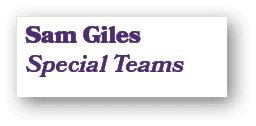 Sam Giles Special Teams
