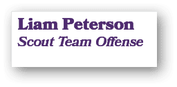 Liam Peterson Scout Team Offense