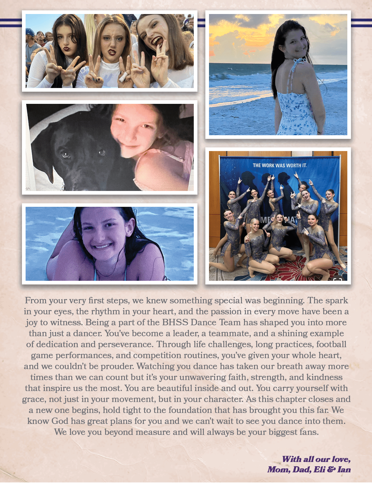 From your very first steps, we knew something special was beginning. The spark in your eyes, the rhythm in your heart...