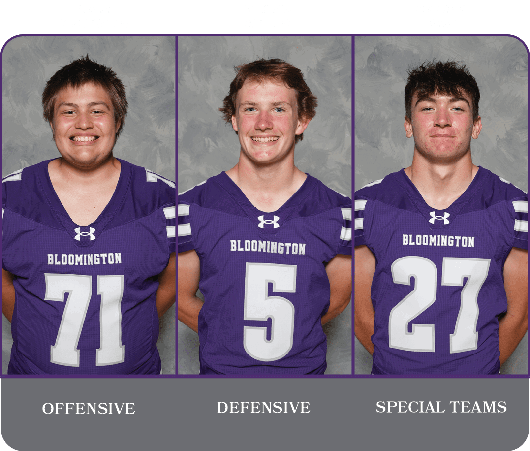SPECIAL TEAMS,DEFENSIVE,OFFENSIVE,KILLIAN MAY,EASTON BELLINI,LIAM PETERSO