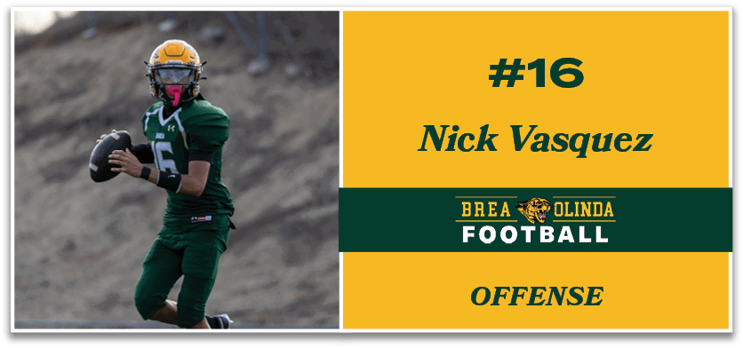 Nick Vasquez,,OFFENSE,#1