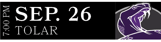TOLAR,SEP. 26,7:00 P
