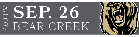 BEAR CREEK,SEP. 26,7:00 P