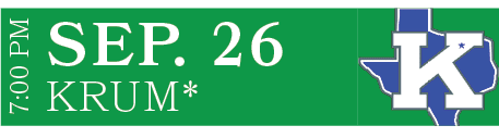 KRUM*,SEP. 26,7:00 P