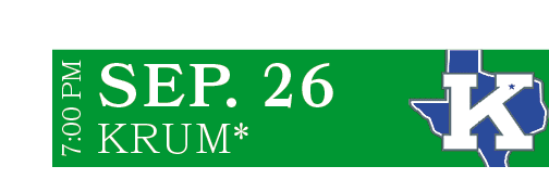 KRUM*,SEP. 26,7:00 P