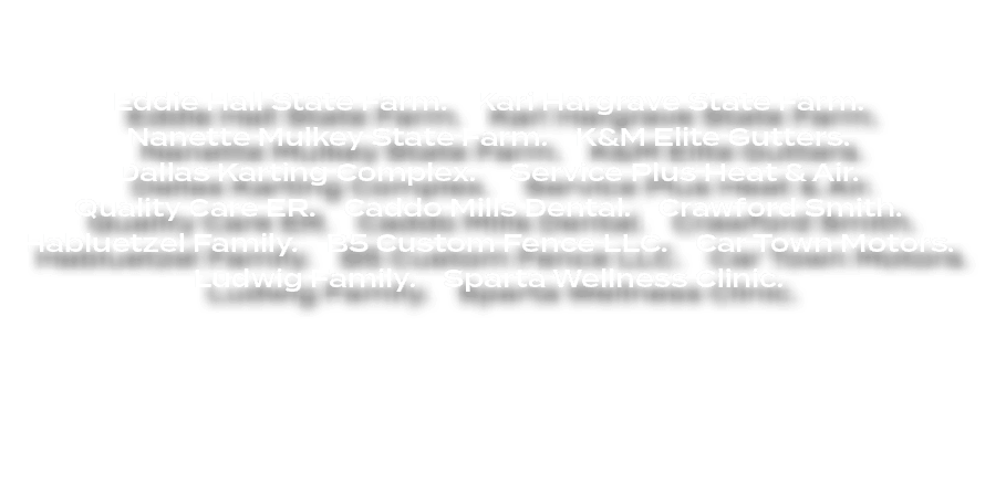  Eddie Hall State Farm. Kari Hargrave State Farm. Nanette Mulkey State Farm. K&M Elite Gutters. Dallas Karting Comple...