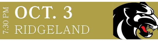 RIDGELAND,OCT. 3,7:30 P