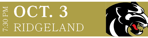 RIDGELAND,OCT. 3,7:30 P