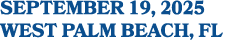 september 19, 2025 West Palm Beach, FL