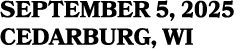 september 5, 2025 CEDARBURG, WI