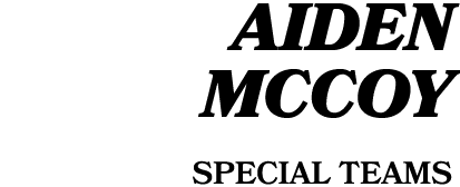Aiden McCoy special teams