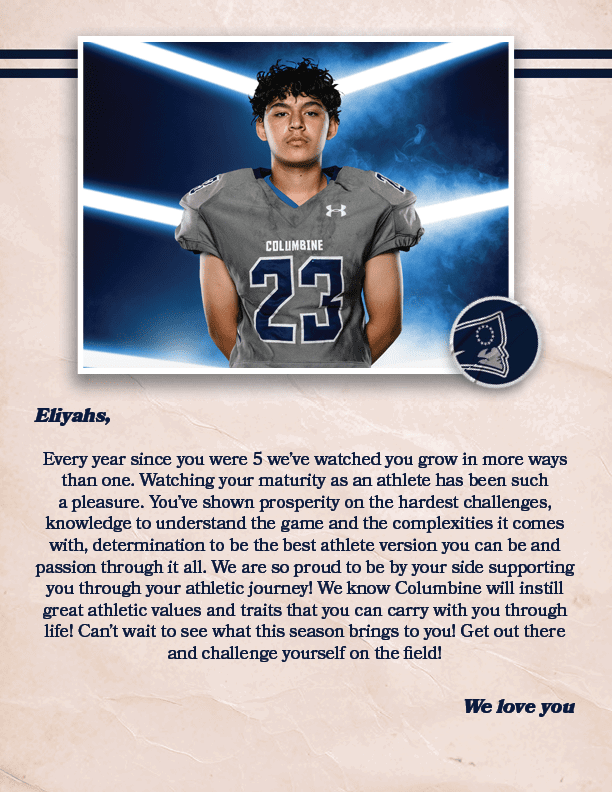 Eliyahs,,We love you,Every year since you were 5 we’ve watched you grow in more ways than one. Watching your maturity...