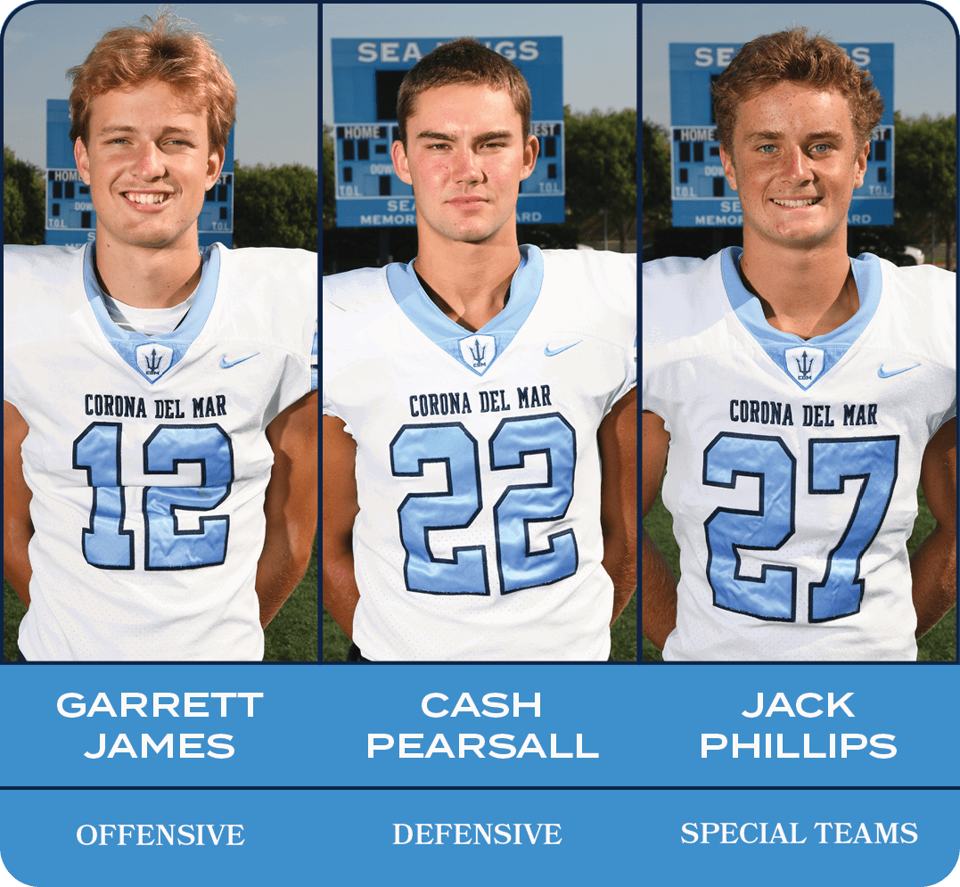JACK PHILLIPS,CASH PEARSALL,GARRETT JAMES,SPECIAL TEAMS,DEFENSIVE,OFFENSIV