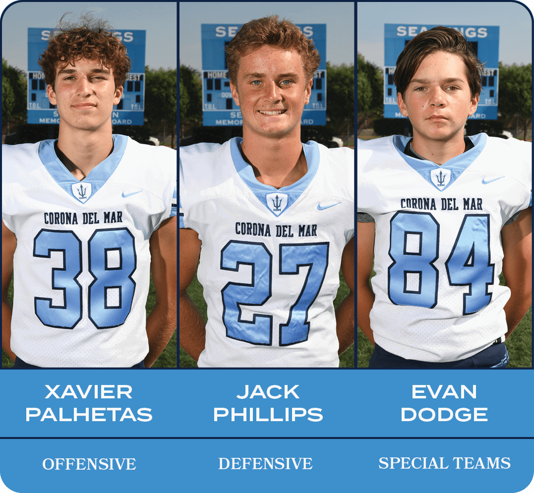EVAN DODGE,JACK PHILLIPS,XAVIER PALHETAS,SPECIAL TEAMS,DEFENSIVE,OFFENSIV