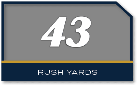 43,rush yard