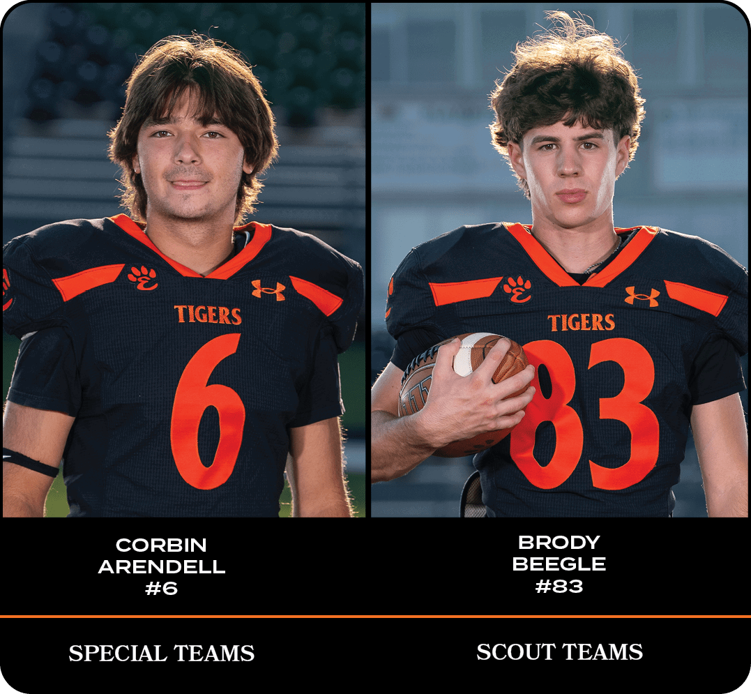 BRODY BEEGLE #83,Corbin arendell #6,SCOUT TEAMS,SPECIAL TEAM