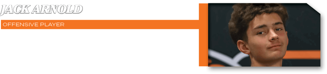 OFFENSIVE PLAYER,12/21 passing 227 yards 1 pass td,jack arnol
