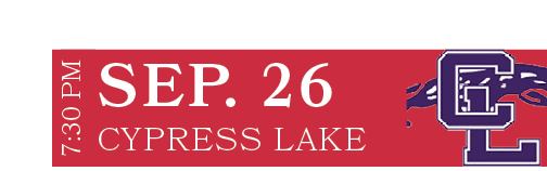cypress lake,SEP. 26,7:30 P