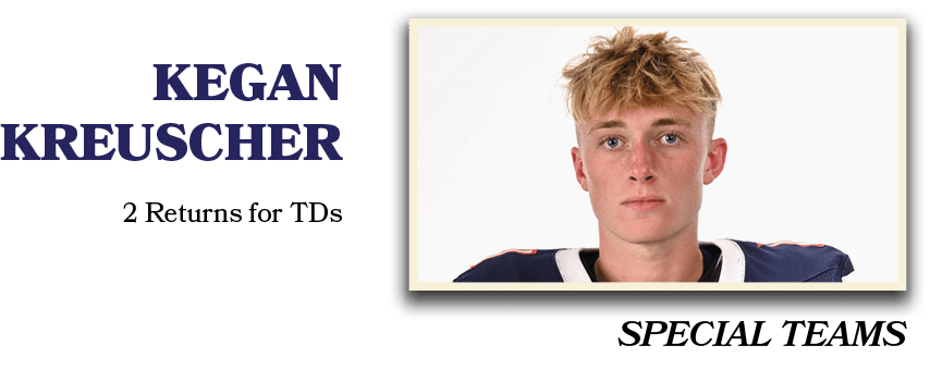 2 Returns for TDs,Kegan Kreuscher,special team