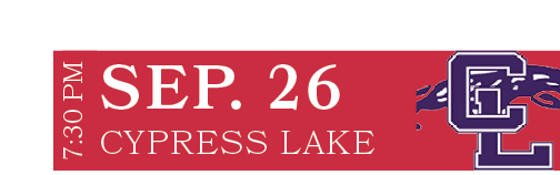 cypress lake,SEP. 26,7:30 P