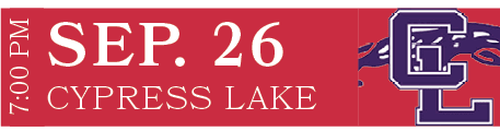 cypress lake,SEP. 26,7:00 P