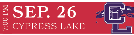 cypress lake,SEP. 26,7:00 P