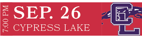 cypress lake,SEP. 26,7:00 P
