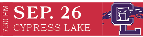 cypress lake,SEP. 26,7:30 P