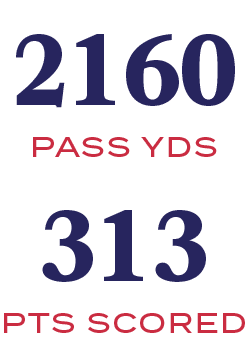 pts scored,313,PASS YDS,216