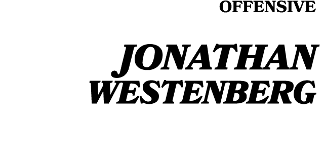 Offensive Jonathan Westenberg