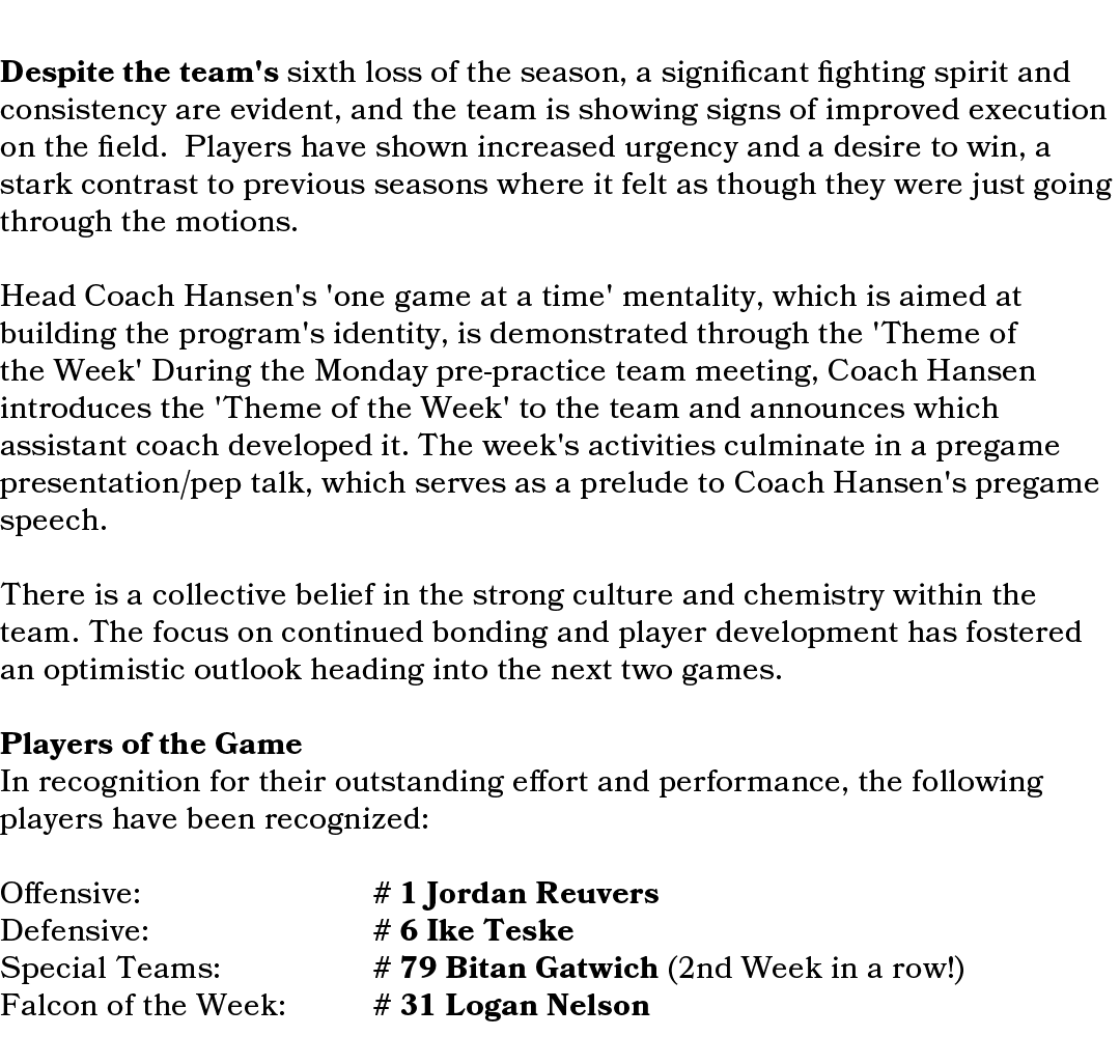Despite the team's sixth loss of the season, a significant fighting spirit and consistency are evident, and the team ...