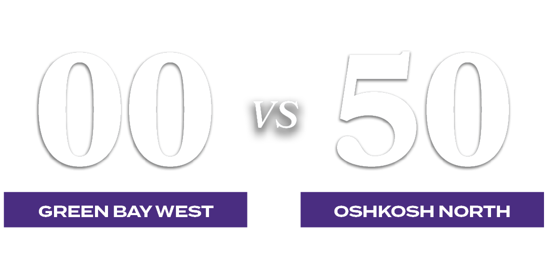 50,00,VS,OSHKOSH NORTH,GREEN BAY WES