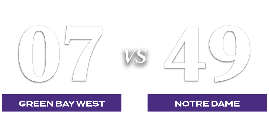 49,07,VS,NOTRE DAME,GREEN BAY WES