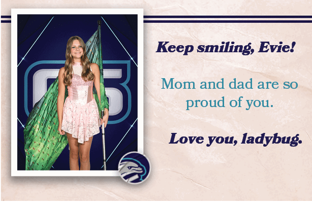 Keep smiling, Evie! Mom and dad are so proud of you. Love you, ladybug