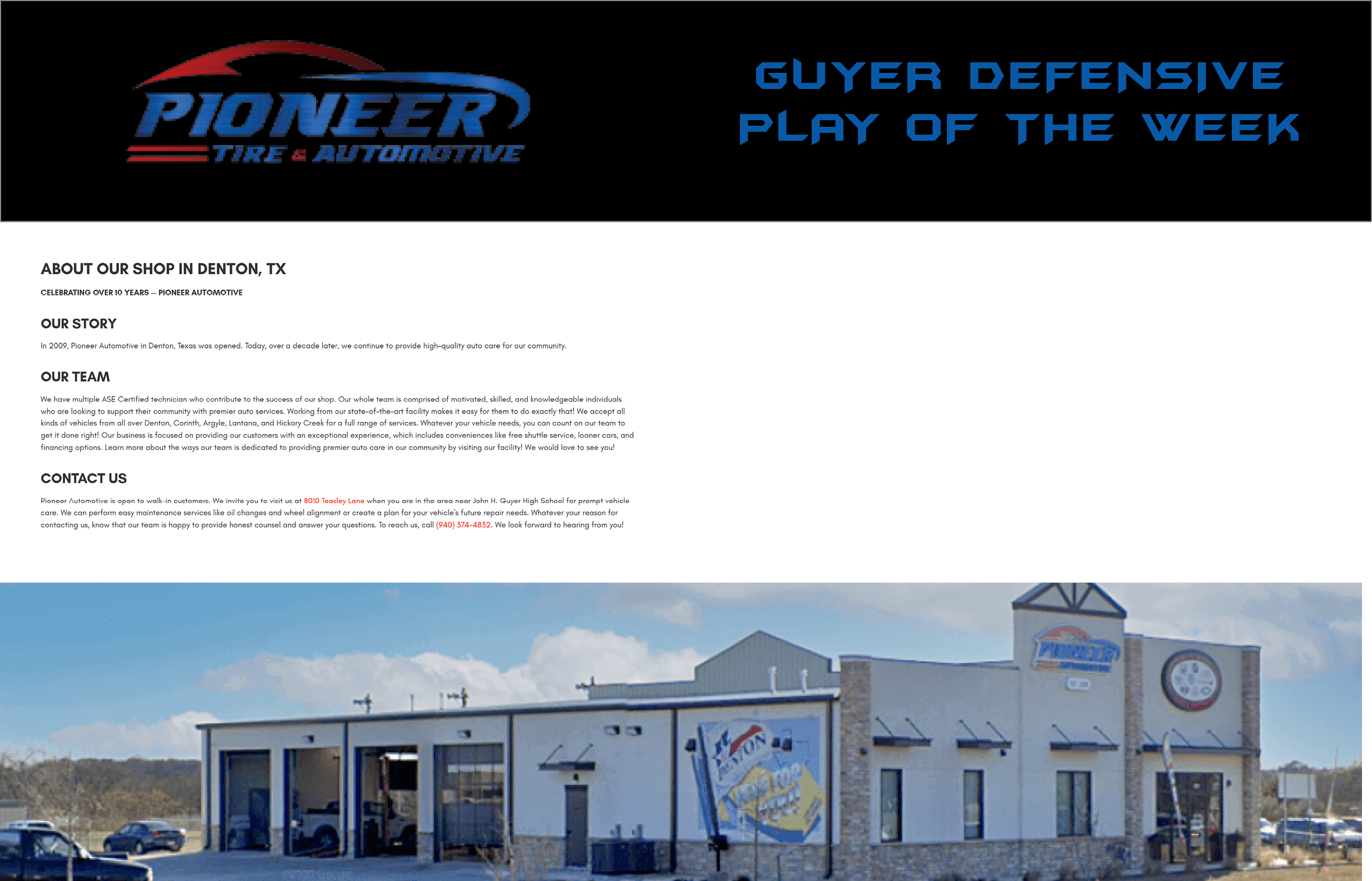 guyer DEfensive play of the wee