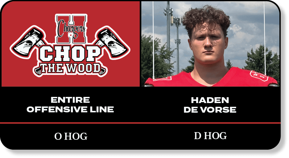 HADEN DE VORSE,Entire offensive Line,D HOG,O HO