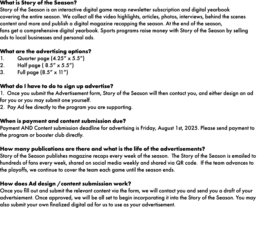 What is Story of the Season? Story of the Season is an interactive digital game recap newsletter subscription and dig...