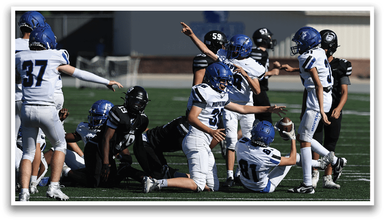 MSHSL Football Hopkins JV vs Roseville at Hopkins High School on 9/27/2025. Photo by Cheryl A. Myers.
